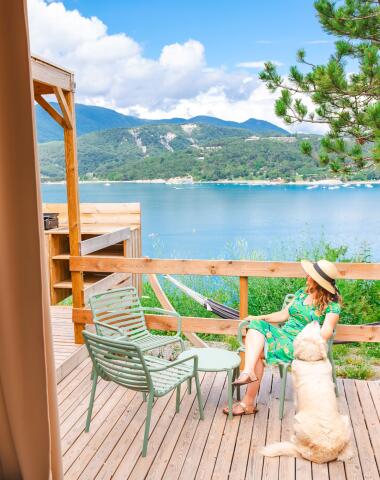 Sunêlia camping la presquile mobilhome avec son chien