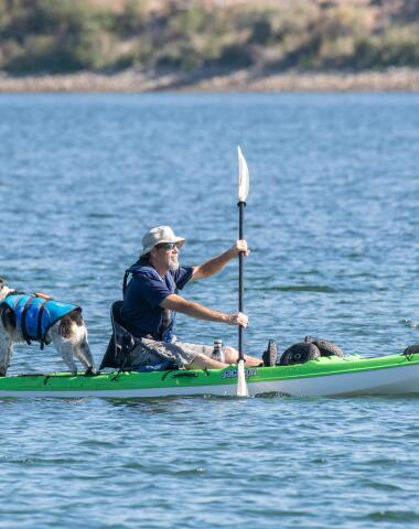 Kayak avec son chien